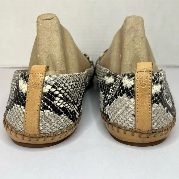 Veronica Beard Jaide Snake Print Moccasin Loafer Size 8M Slip on Flats Exotic - Picture 6 of 13